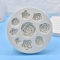 9-cavity rose flower silicone mold for handmade soap, candles, and baking projects - 9-Cavity Rose Shape