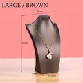 Professional coffee brown large necklace bust display stand for jewelry 35cm high - Coffee [Large 35cm]