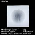 Stampo in silicone per capelli corti anime, per argilla e fondant, 6,5x6,5x2,5 cm - Stile 5 / Trasparente