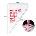 100 poches à douille jetables moyennes avec impression rouge, taille 20x30cm pour pâtisserie - Moyen Avec Impression 100pcs