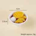 Miniature mango sago dessert bowl model with fake red bean and mochi toppings - No Buckle / Red Bean Mango