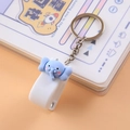 Mini cucitrice portachiavi a forma di elefante azzurro per studenti con anello metallo - Elefante
