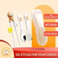 Monkey-themed kids cutlery set with stainless steel spoon, fork, and training chopsticks - Monkey Set (Spoon+Fork+Chopsticks+Box)
