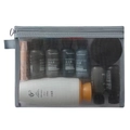 Portable gray nylon mesh cosmetic bag for toiletries storage with see-through design - Large (23*17cm) / Gray