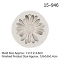 White silicone daisy flower mold with hole for DIY aromatherapy car vent pendants - Style 1 (15-946) / White