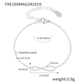Bracciale argento con simbolo infinito in acciaio inossidabile e zirconi su sfondo bianco - Bracciale Infinito con Zirconi Argento (TXE169)