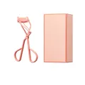 Coral pink eyelash curler with integrated comb and matching branded retail packaging - Sky High Pink (With Fine Comb Teeth)
