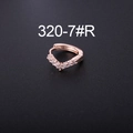 Elegant rose gold V-shaped ear cuff featuring clear cubic zirconia in a minimalist style - V-Shape - Rose Gold (7# Rose Gold)