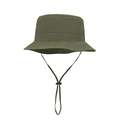 Armeegrüner ultradünner Outdoor-Sonnenhut mit verstellbarem Kordelzug zum Wandern - 58cm / Armeegrün