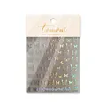 Laser silver butterfly nail art stickers with holographic effect on white background - 2324-Holographic Silver