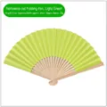 Hollow-out Folding Fan Light Green
