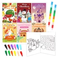 Coffret de 6 cahiers de coloriage thématiques pour enfants avec feutres de couleur - Style TS007-B (7 Livres + 2 Stylos de Coloriage)