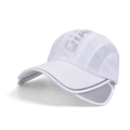 White quick-dry baseball cap with retractable side brims for enhanced sun protection - Retractable Brim / Bright White