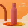 Insulated 550ml stainless steel water bottle in rouge pink with a matte finish - Rubber Paint Rouge Pink
