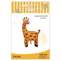 Large giraffe shaped foil balloon for parties, yellow with brown spots, 68x94cm - Large Animal Giraffe / 68x94cm / Pack