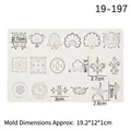 White silicone mold with 18 baroque patterns for fondant and chocolate baking - Gray