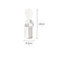 Weißer Kunststoff-Reislöffelhalter mit Saugnapf, Maße 14 cm Höhe und 4,5 cm Breite - Saugnapf Reislöffelhalter (Ohne Löffel) / Weiß