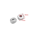 Silver stainless steel hexagon flower pendant with 4mm hole for DIY jewelry making - 10*11mm Irregular Hole Bead / Steel