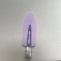 Minimalist leaf-shaped no-bend hair clip in soft lavender purple finish for styling - Light Purple