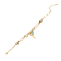 Collana di pietre naturali con pendente a cuore dorato e incisione DREAM - Bracciale in Pietra Naturale Cuore DREAM