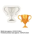 Siliconen mal voor fondant trofee, inclusief gouden trofee nummer één en laurierbladen - 3# Trofee / Grijs