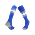 Calze da calcio blu con strisce bianche e tallone grigio per taglie da 39 a 44 - Blu Reale/Bianco