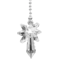 Star-shaped crystal suncatcher with long faceted teardrop prism for garden hanging decor - Clear