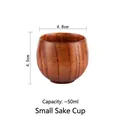 Handcrafted small wooden tea cup made of natural solid wood with 50ml capacity - Small Wine/Tea Cup