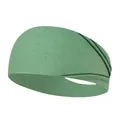 Diadema elástica verde claro para yoga de tejido de punto transpirable deporte - Verde Judía