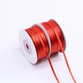 3mm red satin ribbon roll with gold metallic edge stitching for gift wrapping and DIY crafts - 3mm/50 Yards / Red with Gold Edge