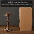 Vintage bronze flower resin candlestick large size 20cm with kraft gift packaging - Large Size Candlestick