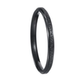 Minimalist 2mm black stainless steel ring with a frosted texture finish - US 5 / 2mm / Black