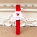 Bracelet claqué Père Noël lumineux fabriqué en velours rouge doux de qualité - Père Noël Peluche Standard