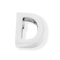 Polierter silberner Titanstahl-Alphabet Buchstabe D Anhänger für DIY Namensketten - Buchstabe D / Silber
