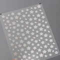 3D embossed white cherry blossom nail art stickers with frosted petals style STZ-D07 - White Embossed Cherry Blossoms(TK-007)