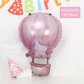 Purple unicorn hot air balloon foil balloon for kids party decoration, 65x45cm size - Pony Hot Air Balloon