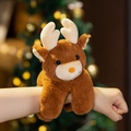 Plüsch Weihnachten Rentier Schnapparmband für Kinder aus weichem braunem Stoff für Feste - 25cm / Elch