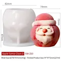 Apfel-Weihnachtsmann-Silikonform für DIY-Weihnachtskerzen und Backkuchen - Apfel Weihnachtsmann D SW-250