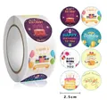 2.5cm colorful Happy Birthday and Anniversary roll stickers for gift box sealing decoration - A-473 Anniversary Celebration Theme