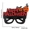 Felt Happy Halloween glasses with pumpkin and bat motifs for party costume props - Red Letter Pumpkin