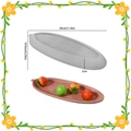 Leaf-shaped resin tray mold in grey and terracotta with detailed realistic leaf veins - Leaf Tray 003