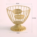 Cesto porta capsule caffè dorato stile nordico in filo metallico con logo COFFEE - Oro Tondo - Con Base