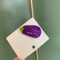 Lila Aubergine Filz Haarspange niedliche Gemuese Haarklammer fuer Damen und Maedchen Alltag - Lila