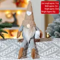 Gnomo de Navidad con gorro de punto beige y corazón, cuerpo de fieltro gris, decorativo - Gnomo sin rostro-009-A