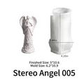3D-Engel-Silikonform für DIY-Kerzen und Gipshandwerk mit detaillierten Engelsflügeln - 3D Engel 005