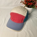 Top view of a five-panel color-block baseball cap with contrast stitching detail - Adjustable (55-59cm) / Gray Style 1