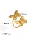Gold Double Butterfly Ring (TR4448)