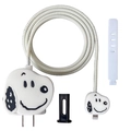 Snoopy cartoon silicone 5-piece set for charger and cable protection in black and white - Snoopy / Five-Piece Set