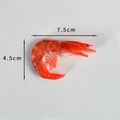 Modello di gamberetto artificiale realistico rosso arancio con misure dettagliate - Stile senza clip / Gambero alla griglia