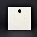 White square 8x8cm jewelry display card with 925 silver post text for earrings - With Text (Silver S925) / 4-Hole Stud Earring Card (8*8cm)